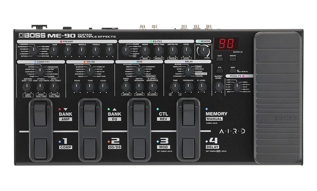 Boss ME-90 en diagonale