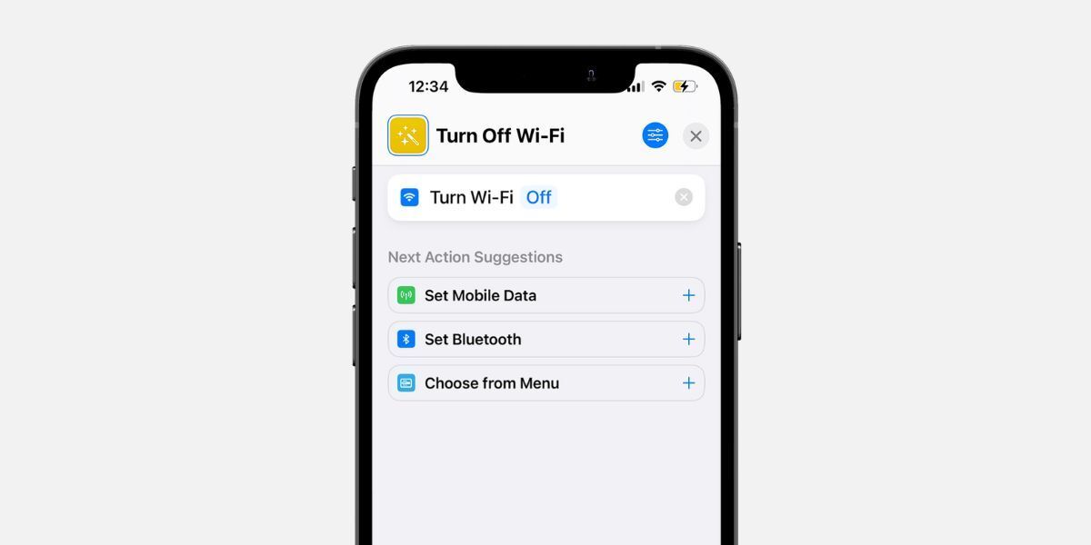Désactiver le raccourci Wi-Fi