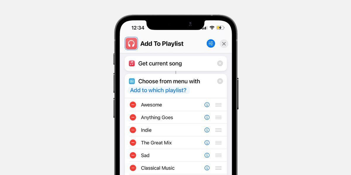 Raccourci Ajouter à la playlist