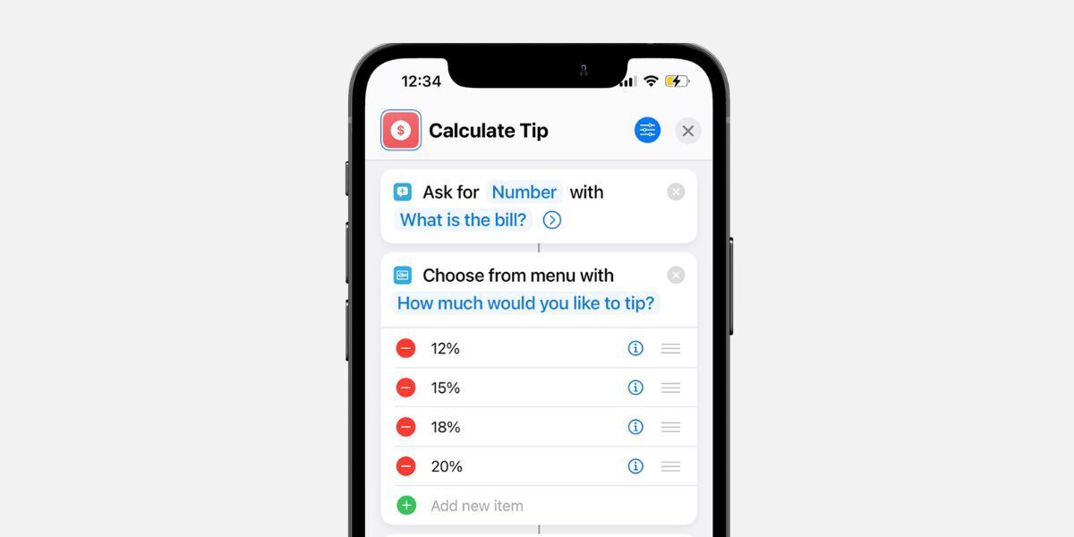 Calculer le raccourci du pourboire