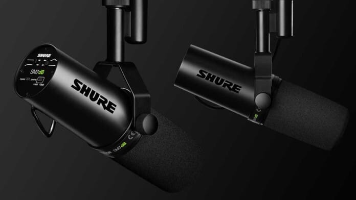 Shure présente le microphone Shure SM7dB avec un préampli intégré pour une meilleure amplification et qualité sonore.